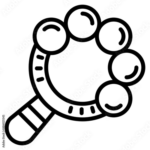 Rattle line icon
