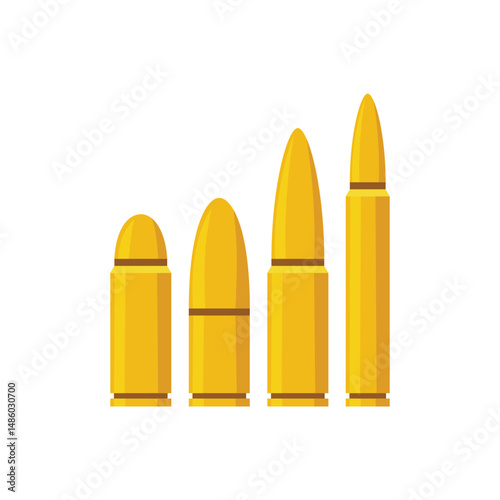 Gun Bullet Icon Set Vector Design.