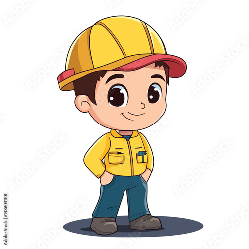 Electrical Technician boy mascot