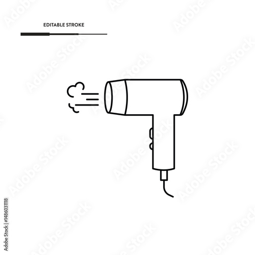 Hair Dryer Icon Vector Design.
