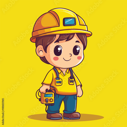 Electrical Technician boy mascot