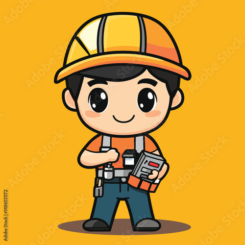 Electrical Technician boy mascot