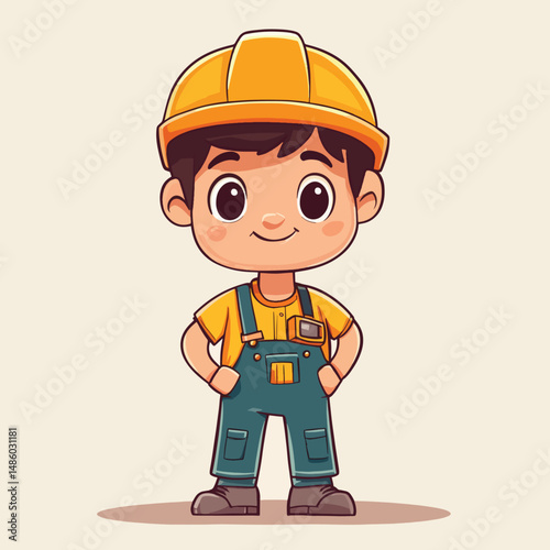 Electrical Technician boy mascot
