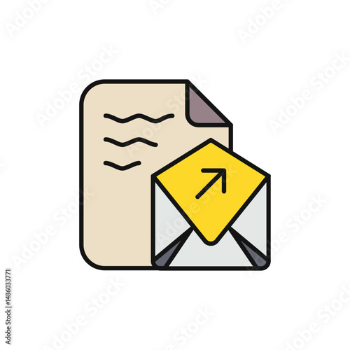 Proposal Delivery Icon: Envelope with Outward Arrow.