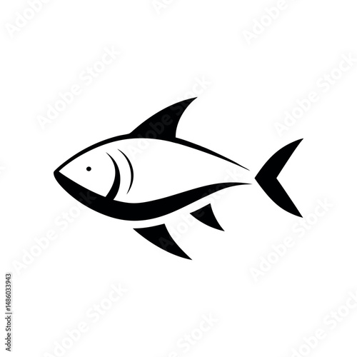 Tetra Fish Line Art Vector Illustration