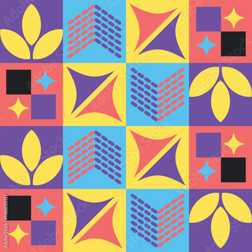 Abstract Geometric Pattern Vector, Geometric Pattern Vector Illustration, Modern Geometric Pattern Vector Design