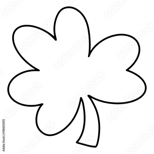 Green shamrock stroke
