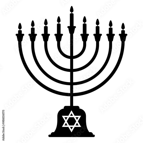 Hanukkah menorah icon