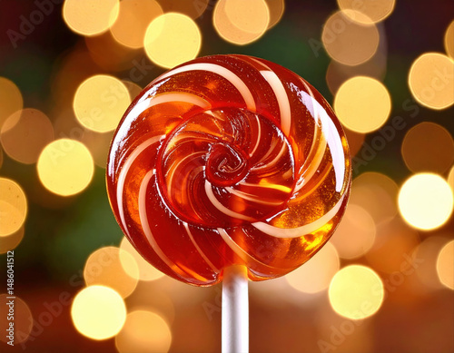 A colorful swirl lollipop, a sweet candy heart, and other fun lollies are isolated against a black background