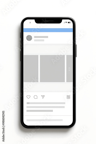 Smartphone Instagram Mockup Template