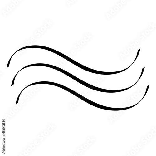 3 wave lines decoration