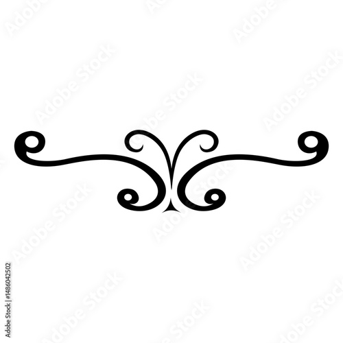 Pink curly swirls decoration