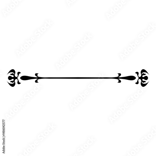 Floral ornate line divider