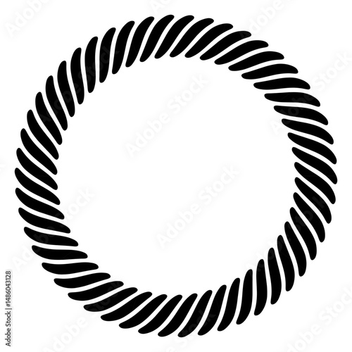 Circle twisted rope frame