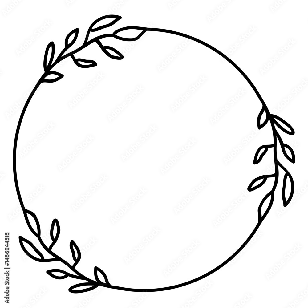 Fototapeta Rounded ornament frame vinyl