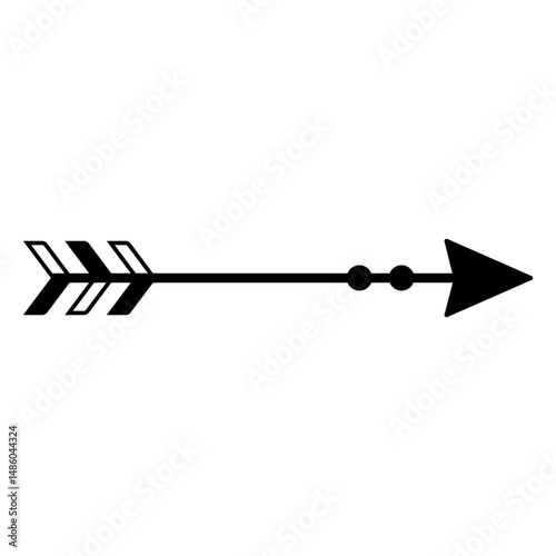 Bicolor and spots arrow design