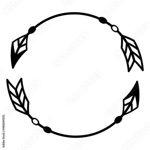 Circle arrows tribal design