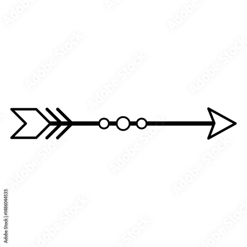 Single black and white arrow design