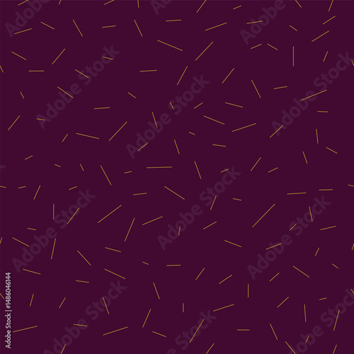 Deep Purple Minimal Confetti seamless Pattern. Scattered Linear Abstract Design for Wallpaper, Fabric and Digital Backgrounds.