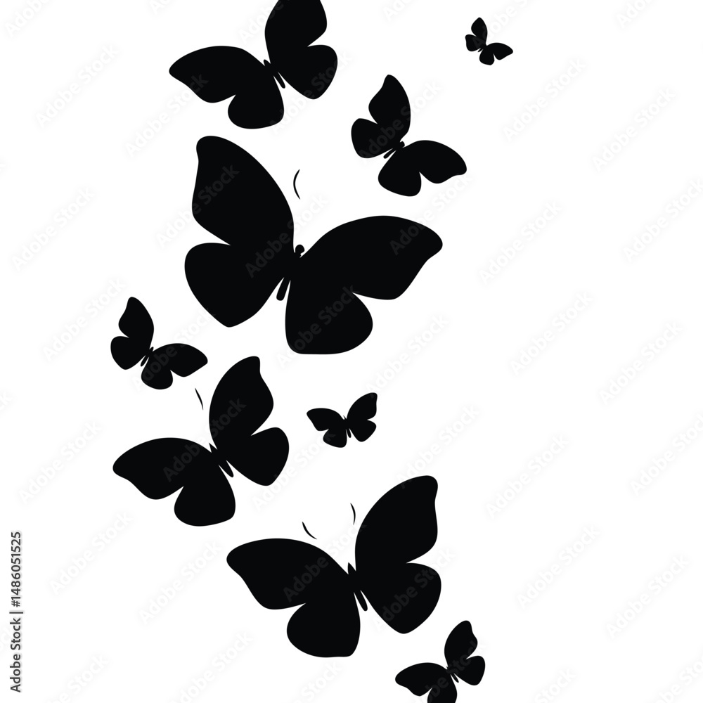 Obraz premium Butterfly Silhouette