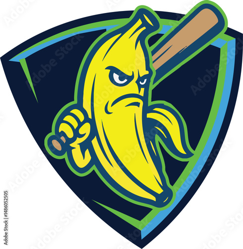 Banana Baseball Team Logo