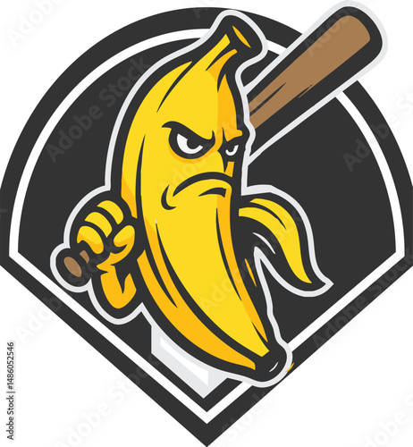 Banana Baseball Team Logo
