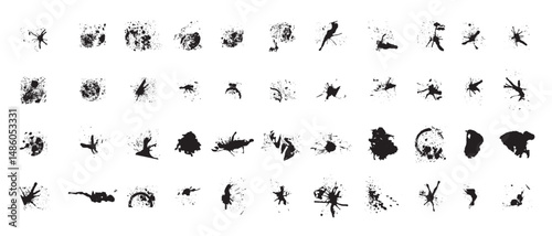 Set of Black Splashes