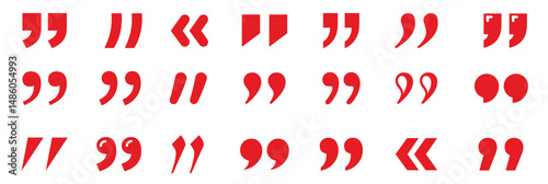 Set of quote mark. Quotation marks. Quote mark collection. Vector illustration.