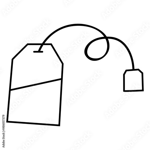 Tea teabag drink stroke icon
