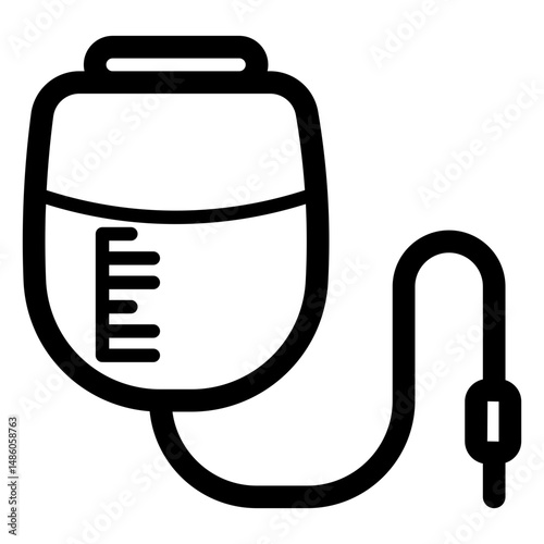 Pressure infusion bag stroke icon