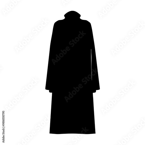 Dark Silhouette of a Cloak or Robe, Suggesting Mystery and Intrigue