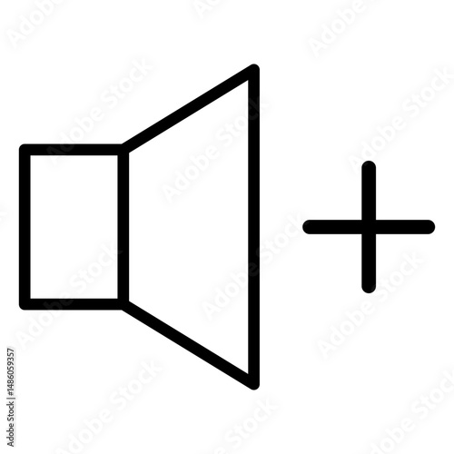 Volume up stroke icon