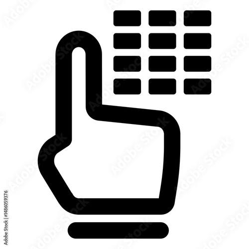 Alarm code stroke icon