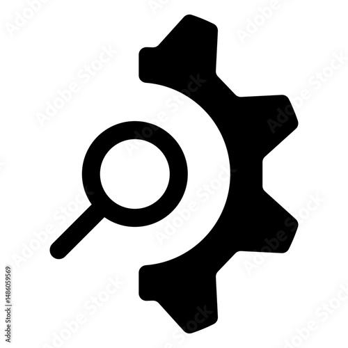 Search settings colored stroke icon