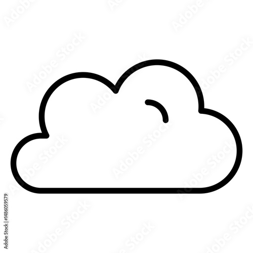 Cloud meteorology stroke icon