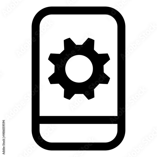 Snartphone settings colored stroke icon