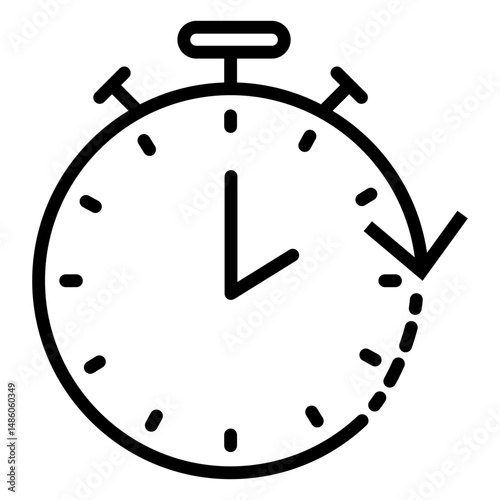 Simple stopwatch icon stroke
