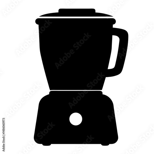 A sleek black blender stands ready to pulverize ingredients for smoothies.