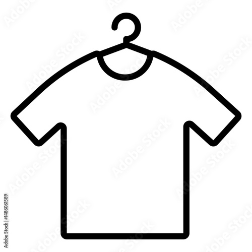 Shirt on hanger stroke