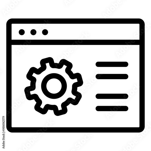 Computer window settings stroke icon computer