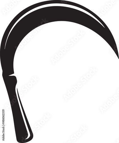 Sickle Silhouette Black Vector in image vector format