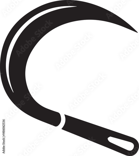 Sickle Silhouette Black Vector in image vector format