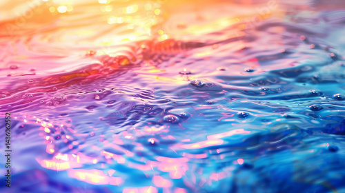 Fluid and Colorful Water Texture Wallpaper to Brighten Your Space photo