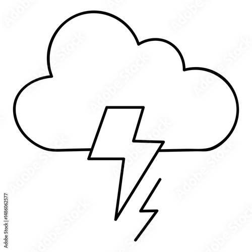 Cloud storm nature icon