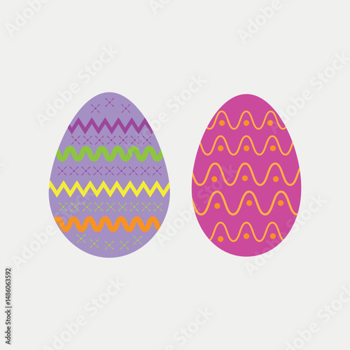 Ester egg vector art illustration
