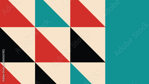 Modern Triangular Geometric Art with Bold 