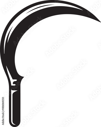 Sickle Silhouette Black Vector in image vector format