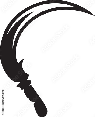 Sickle Silhouette Black Vector in image vector format