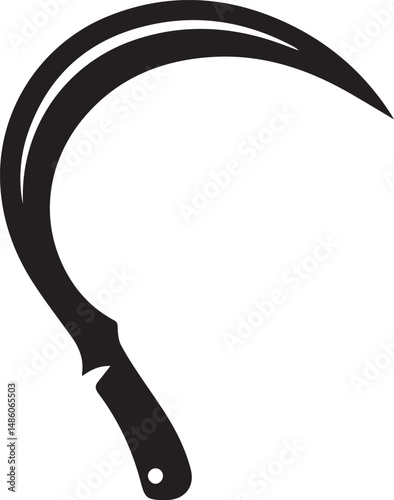 Sickle Silhouette Black Vector in image vector format