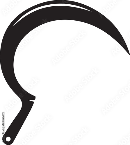 Sickle Silhouette Black Vector in image vector format